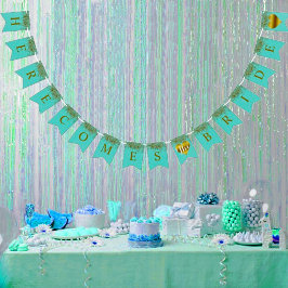 グラムブライドティール（緑がかった色）金ゴールドスパークルトゥインクルシャワーパーティー バンティングフラッグ