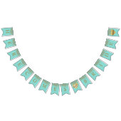 グラムブライドティール（緑がかった色）金ゴールドスパークルトゥインクルシャワーパーティー バンティングフラッグ (全)