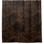 グラムブラウン黒豹プリント シャワーカーテン (正面)