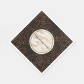 グラムブラウン黒豹プリント スタンダードランチョンナプキン (角)