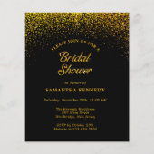 グラムブラックと金ゴールドグリッタードレスブライダルシャワー (裏面)