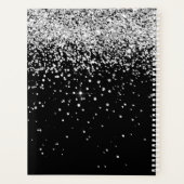 グラムブラックシルバーグリッターモノグラム名 プランナー手帳 (裏面)