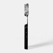 グラムブラックシルバーグリッターモノグラム名 iPhoneケース (右側面)