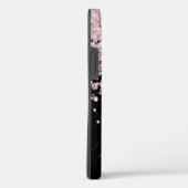 グラムブラックバラ金ゴールドダイヤモンド紙吹雪 モノグラムの Case-Mate iPhoneケース (裏面 / 右)