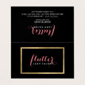 グラムブラックピンク金ゴールドラッシュサロンアフターケア 名刺 (外部フラット)