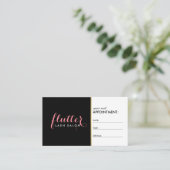 グラムブラックピンク金ゴールドラッシュサロンアポイントメントカード 予約カード (スタンド正面)