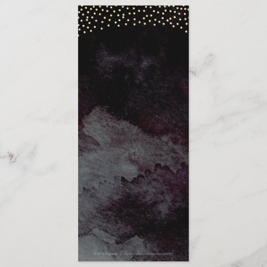 グラムブラックフェイク金ゴールド書結婚のメニュー メニュー (裏面)