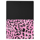 グラムブラックボウダイヤモンドピンクグリッターヒョウ クリップボード (裏面)
