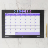 グラムブラックムーンフェイズシックモノグラムデスクカレンダー ペーパーパッド (インサイチュ)