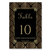 グラムブラック金ゴールドアールデコローアリング20結婚s テーブルナンバー (裏面)