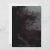 グラムブラック金ゴールドグリッター書道バースデーパーティー 招待状 (裏面)