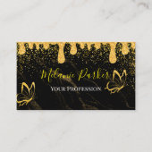 グラムブラック金ゴールドドリップグリッター 名刺 (正面)