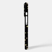 グラムブラック金ゴールドホリデードットパターパーソナライズされたン Case-Mate iPhoneケース (裏面 / 左)