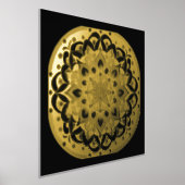 グラムブラック金ゴールドマンダライラストレーション 箔ポスター (レイダウン)