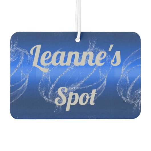 グラムブラッシュメタルおよびグリッターブルーモノグラム | カーエアーフレッシュナー (裏面)