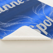 グラムブラッシュメタルおよびグリッターブルーモノグラム | シェルパブランケット (3/4)