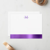 グラムブラッシュメタルパープルアメジストモノグラム ノートカード (正面/裏面インサイチュ)