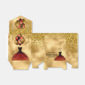 グラムブルガンディドレス金ゴールドグリッターキンセアニラ フェイバーボックス (折り畳みなし)