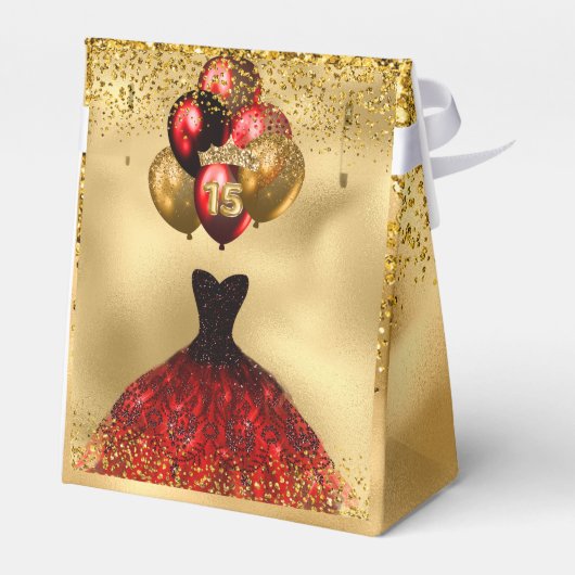 グラムブルガンディドレス金ゴールドグリッターキンセアニラ フェイバーボックス (裏面サイド)