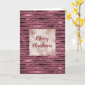 グラムブルガンディレッドローズ赤面グリッターストライプ カード (黄色い花)