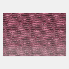 グラムブルガンディレッドローズ赤面グリッターストライプ ラッピングペーパーシート