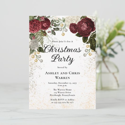 グラムブルゴーニュバラフローラクリスマスパーティー 招待状 (スタンド正面)