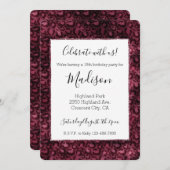 グラムブルゴーニュヒョウ印刷（白） 招待状 (正面/裏面)