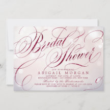 グラムブルゴーニュヴィンテージ書道ブライダルシャワー