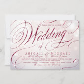 グラムブルゴーニュ書道ヴィンテージ結婚式 招待状 (正面)