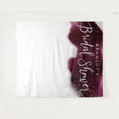 グラムブルゴーニュ金ゴールドグリッターブライダルシャワー背景 タペストリー (正面(横))