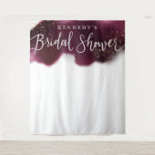 グラムブルゴーニュ金ゴールドグリッターブライダルシャワー背景 タペストリー (正面)