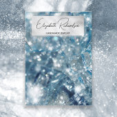 グラムブルーエレガントクリスタルダイヤモンドジュエリーディスプレイ 名刺