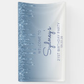 グラムブルーグリッタードリップ21歳パーティー 横断幕 (縦)