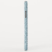 グラムブルーシルバーグリッタースパークルズモノグラム名 Case-Mate iPhoneケース (裏面/右)