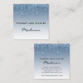 グラムブルードリッピンググリッタードリップスメイクアップアーティスト スクエア名刺 (正面/裏面)