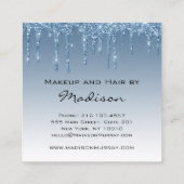 グラムブルードリッピンググリッタードリップスメイクアップアーティスト スクエア名刺 (裏面)