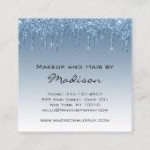 グラムブルードリッピンググリッタードリップスメイクアップアーティスト スクエア名刺 (裏面)