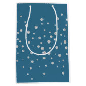 グラムブルーホワイトダイアモンズブライダルシャワー ミディアムペーパーバッグ (正面)