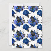 グラムブルー王室のレイヴンゴシック様式のリハーサルディナー 招待状 (裏面)