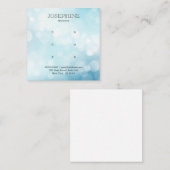 グラムブルー《写真》ぼけ味ジュエリー3スタッドイヤリングディスプレイ スクエア名刺 (正面/裏面)