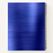 グラムプレーンつや消しメタリック王室のブルーモノグラム ノートブック (裏面)