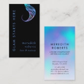 グラムヘアとメイクアップ虹色オパールのヘアカール 名刺 (正面/裏面)