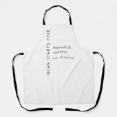 グラムヘアアンドメイクアップ白黒サロン エプロン (正面)