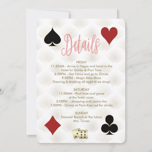 グラムベガスウィーヴズカジノギャツビーバチェロレッテ 招待状 (裏面)