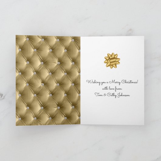 グラムベルベフェイクット金ゴールドクリスマス シーズンカード (内部)