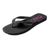 グラムホットピンクパーソナライズされたフェイクグリッタージムクイーン ビーチサンダル (アングル)