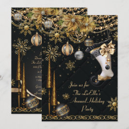 グラムホリエレガントデークリスマスパーティの招待状 招待状