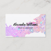 グラムホログラフィックグリッターモダントレンディーユニーク 名刺 (正面)