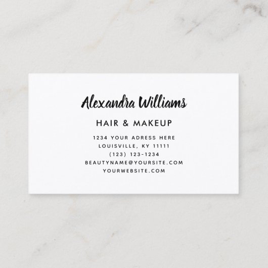 グラムホログラフィックグリッターモダントレンディーユニーク 名刺 (裏面)