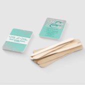 グラムホワイトグリッタースパークルティール(緑がかった色)結婚式 プログラム ハンドファン (組立なし)